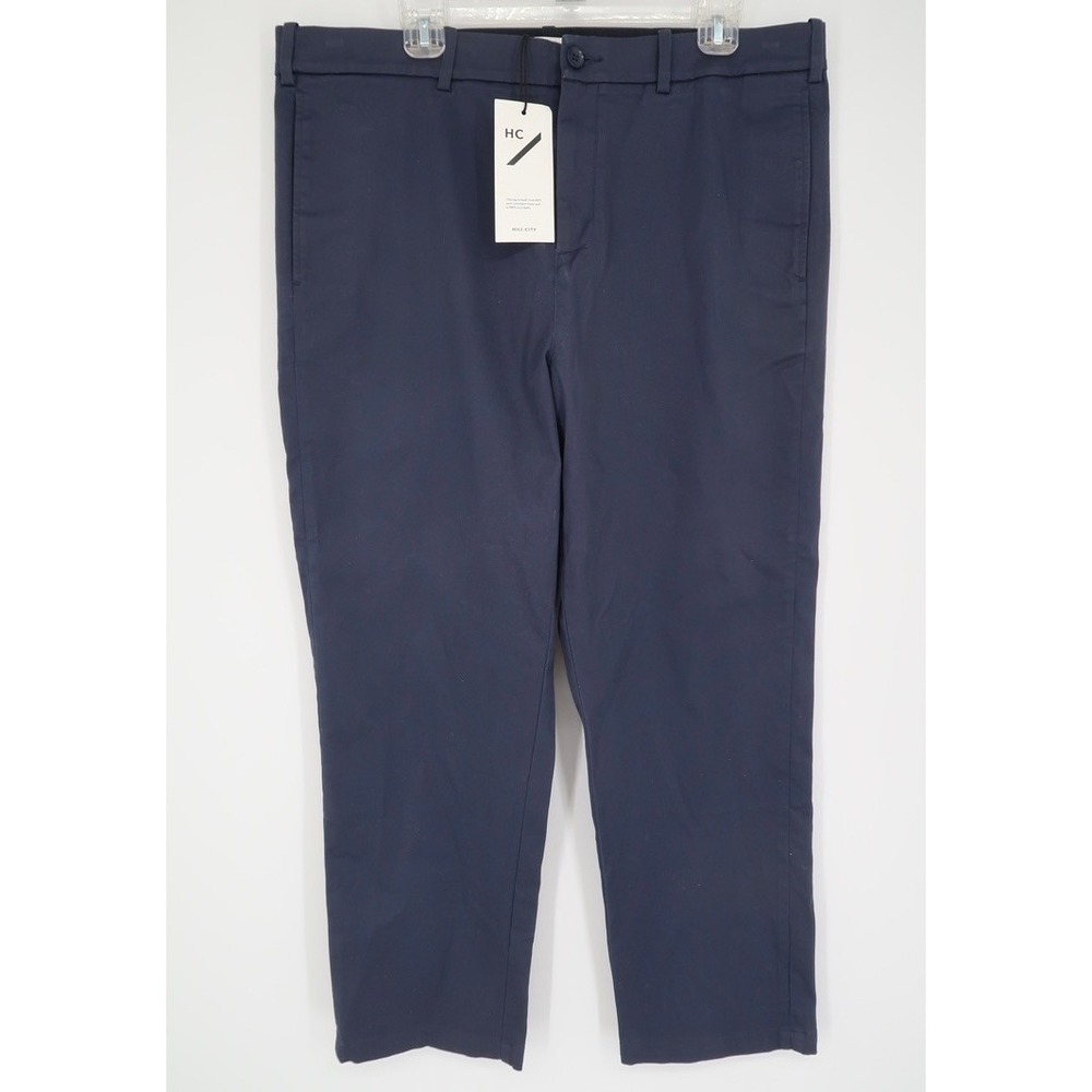Hill City Mens 36 Everyday Pant Cropped Crop Navy Pants‎ NEW